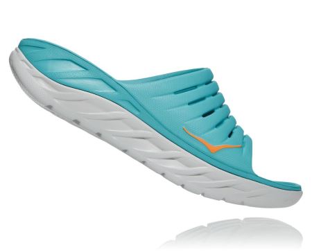 Hoka ORA Recovery Slide 2 - Sapatos Ortopédicos Mulher Luz Turquesa / Laranja | PT-ImedPJd